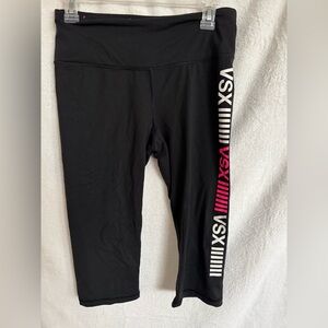 VSX Sport Black Leggings with Pink Highlights